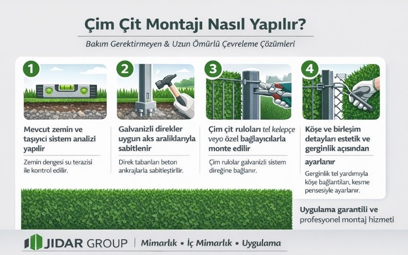 çim çit montajı nasıl yapılır