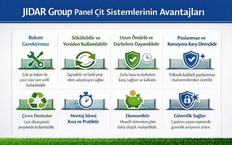 panel çit sistemlerinin avantajları