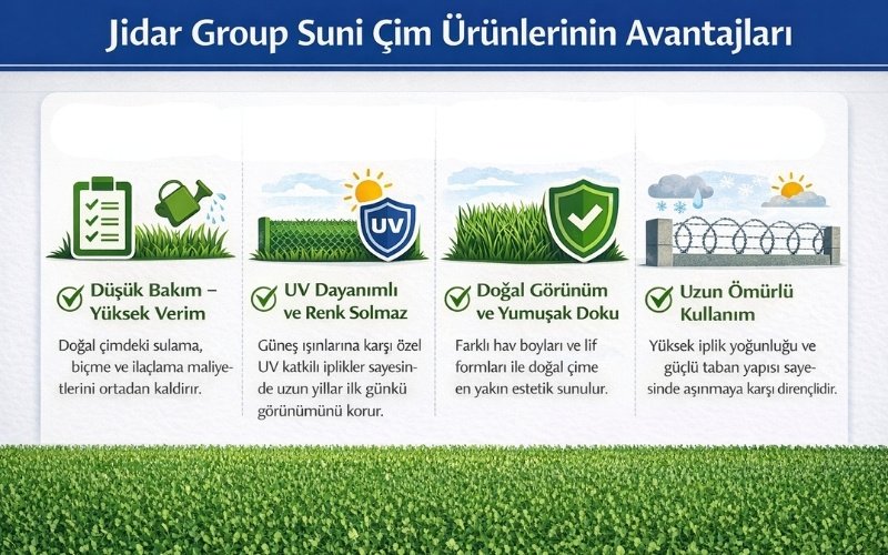 suni çimlerin avantajları