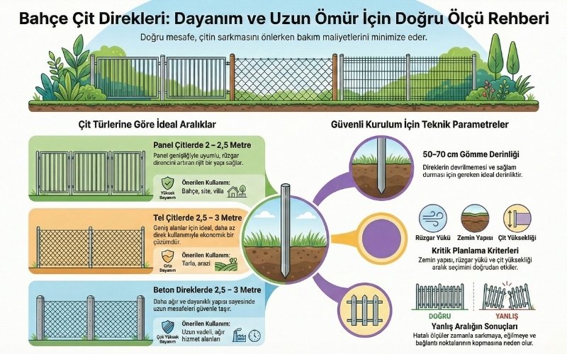 Bahçe Çit Direkleri Kaç Metre Arayla Dikilir?