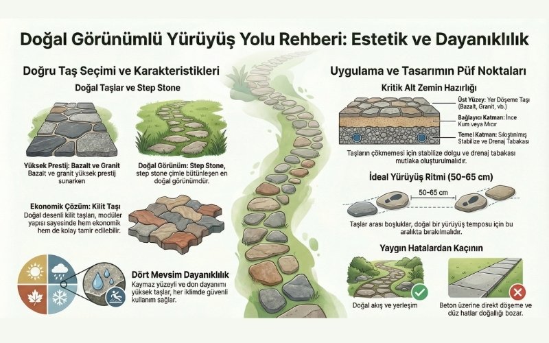 Yer Döşeme Taşları ile Doğal Görünümlü Yürüyüş Yolları 2 Bahçe, Site ve Açık Alanlar İçin Estetik ve Dayanıklı Çözümler