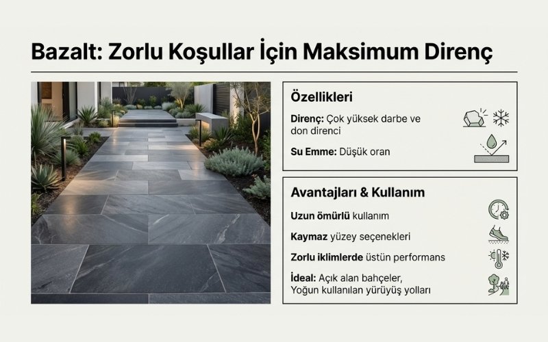 Bazalt Yer Döşeme Taşları