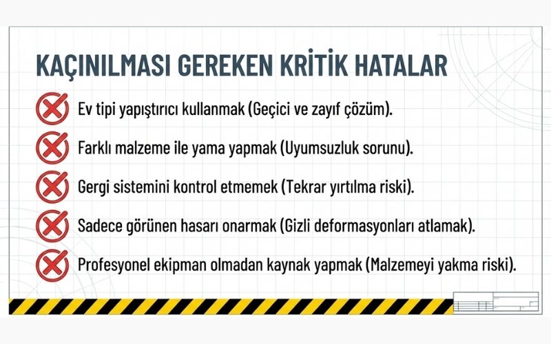 Halı Saha Branda Tamirinde En Sık Yapılan Hatalar