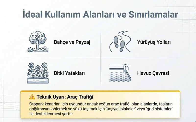 Hangi Alanlarda Çakıl Taşı Döşeme Tercih Edilmeli?