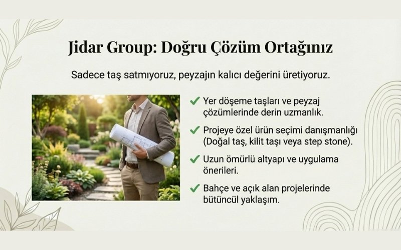 Yer Döşeme Taşları ile Doğal Görünümlü Yürüyüş Yolları 14 Jidar Group Neden Önerilir?