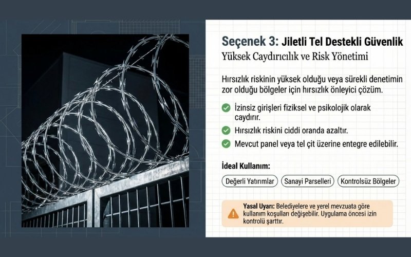 iletli Tel Destekli Güvenlik Çitleri