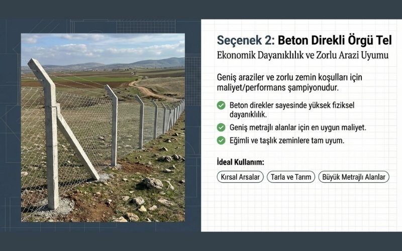 Örgü Tel Çit (Beton Direkli)