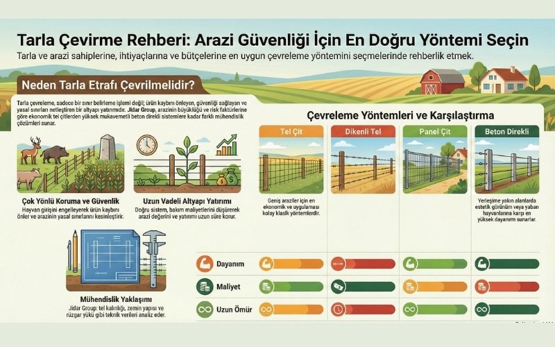 Tarla Etrafı Çevirme Yöntemleri