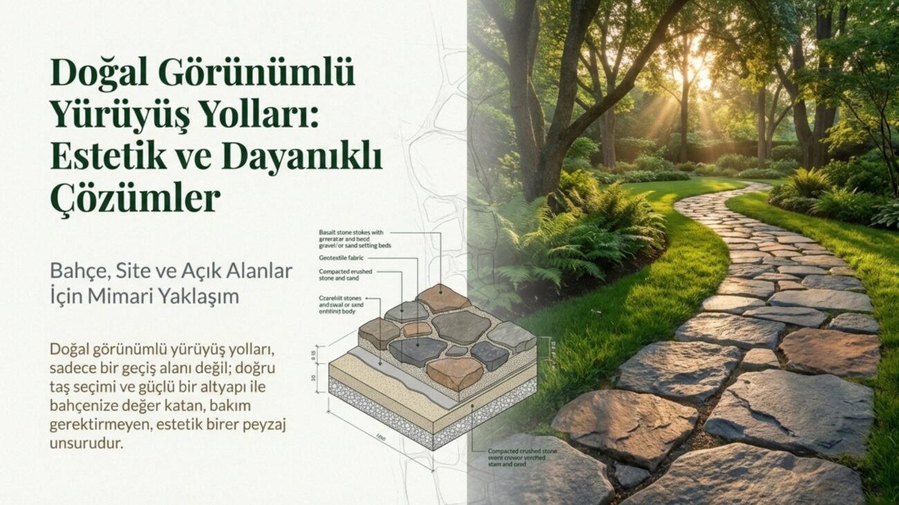 Yer Döşeme Taşları ile Doğal Görünümlü Yürüyüş Yolları