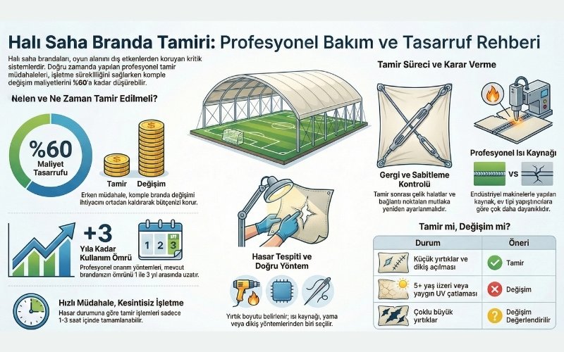 halı saha branda tamiri